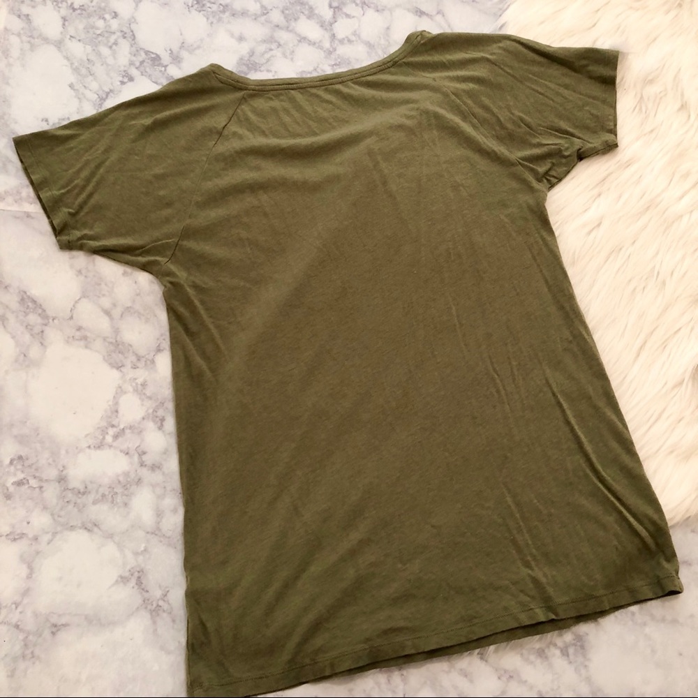 J. C R E W : Olive Green “Fine Spun” Stretch Tee - image 8